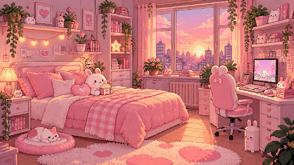 Fundo de perfil da Pipoca Rosa